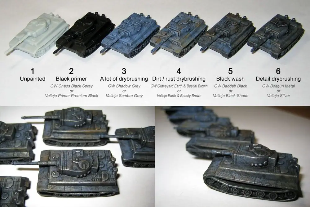 Step-by-Step instructions for painting the German Tiger
