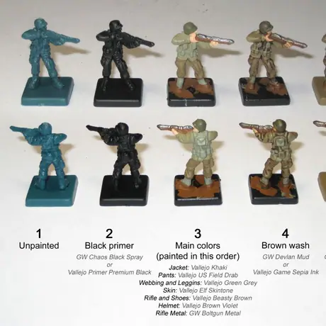 Step-by-Step instructions for painting an US-soldier miniature