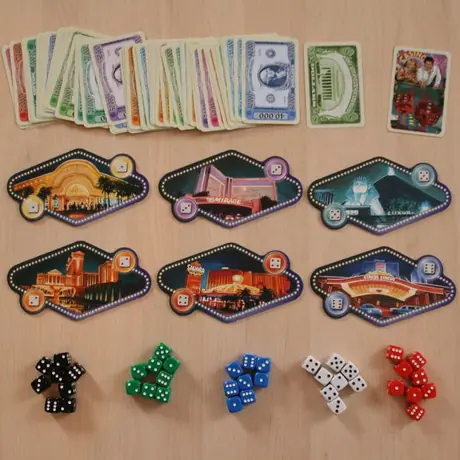 Vegas: All components except the rulebook