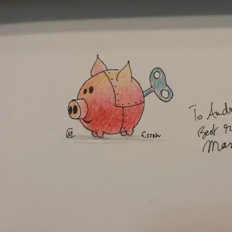 Steam Park cover signed and illustrated by the amazing Marie Cardouat