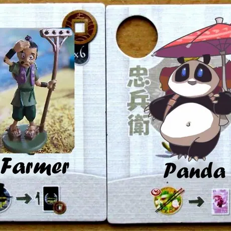 My custom Tokaido characters from Takenoko