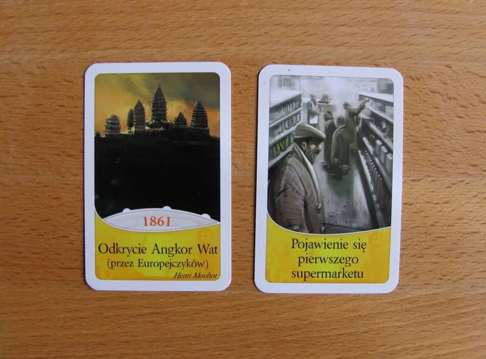 Two sides of cards