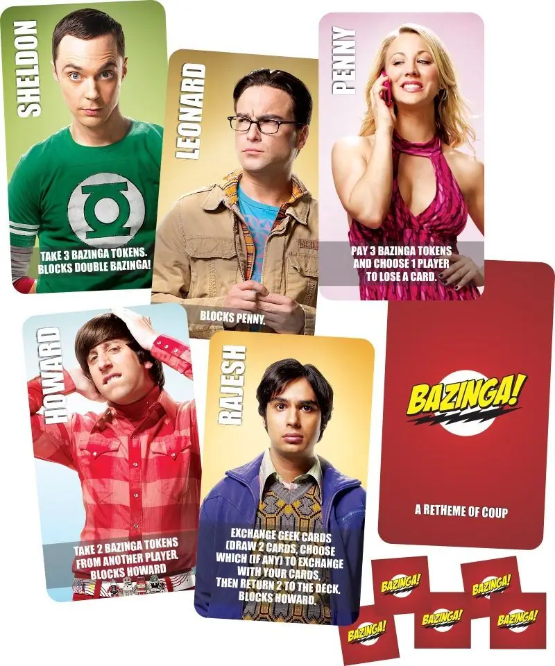 My Big Bang Theory retheme - inspired by the great retheme by BGG User woodoo03 at www.boardgamegeek.com/image/1653727/coup