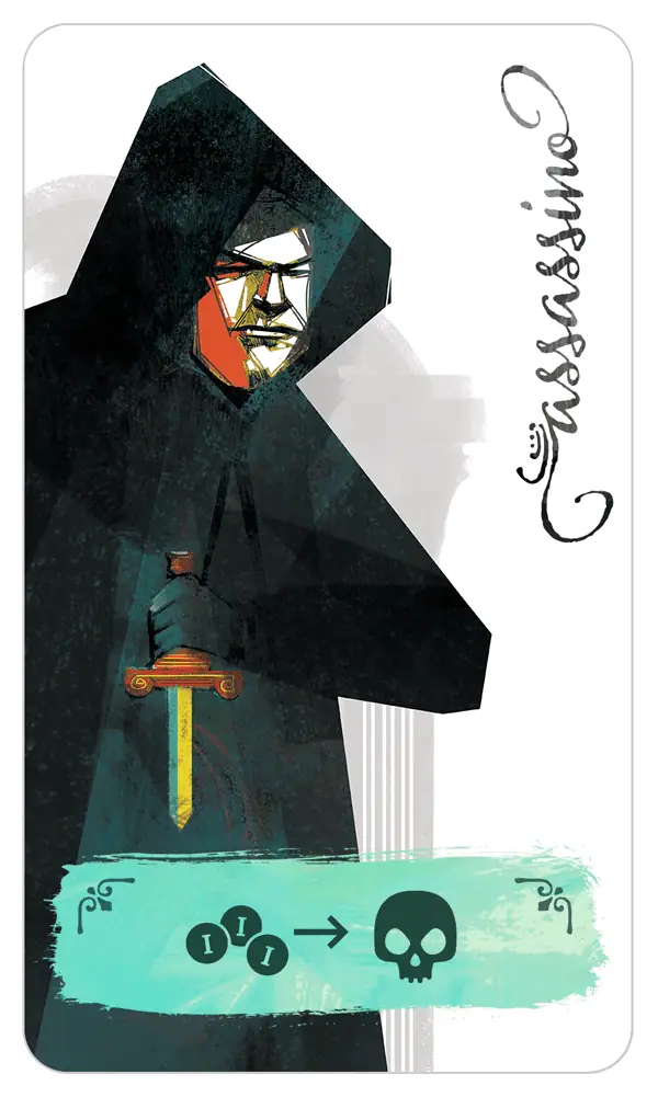 Assassin of upcoming Brazilian Version - Design/Art Direction by Luis Francisco & Illustrations by Weberson Santiago