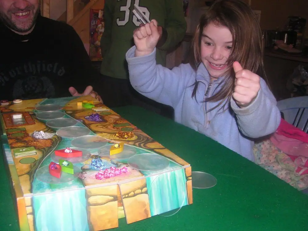 Amy discovering 'grown-up' games can be just as fun.