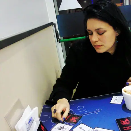 Playing an "Old School" version with my wife, while taking an ice cream ;)