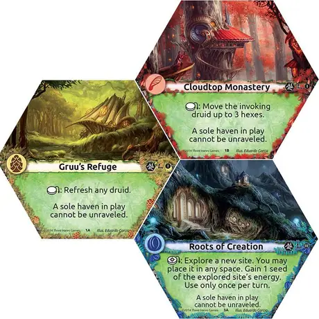 Three haven tiles on the board.