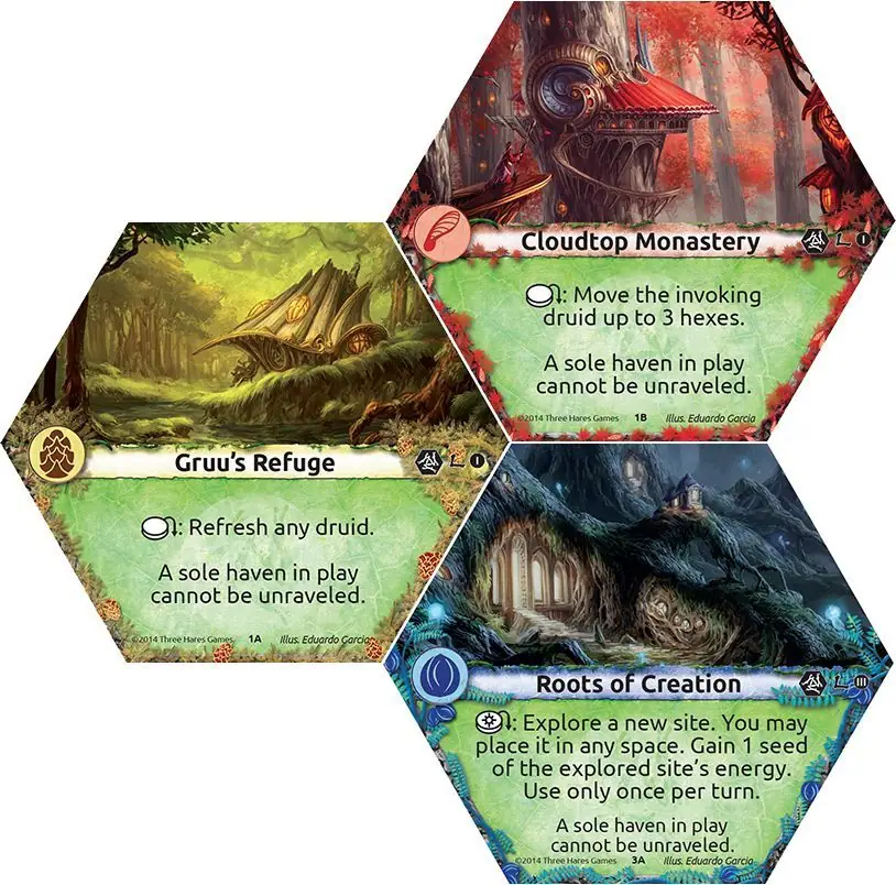 Three haven tiles on the board.