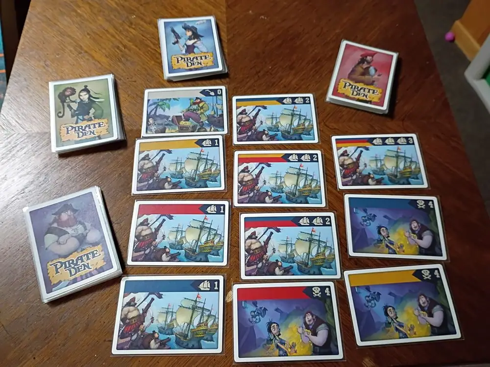 An example of each player's set of cards