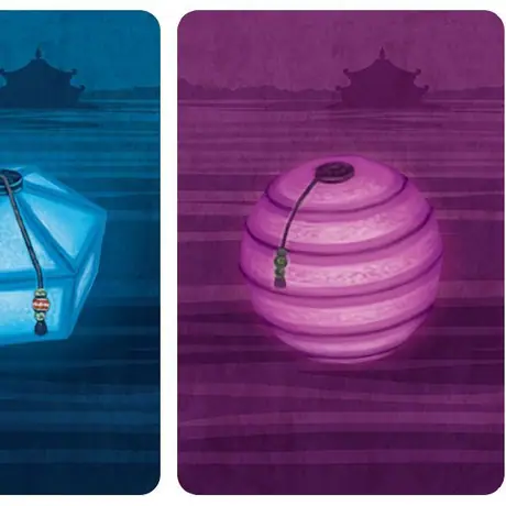 Blue lantern card, purple lantern card (prototype)