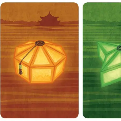 Orange lantern card, green lantern card (prototype)