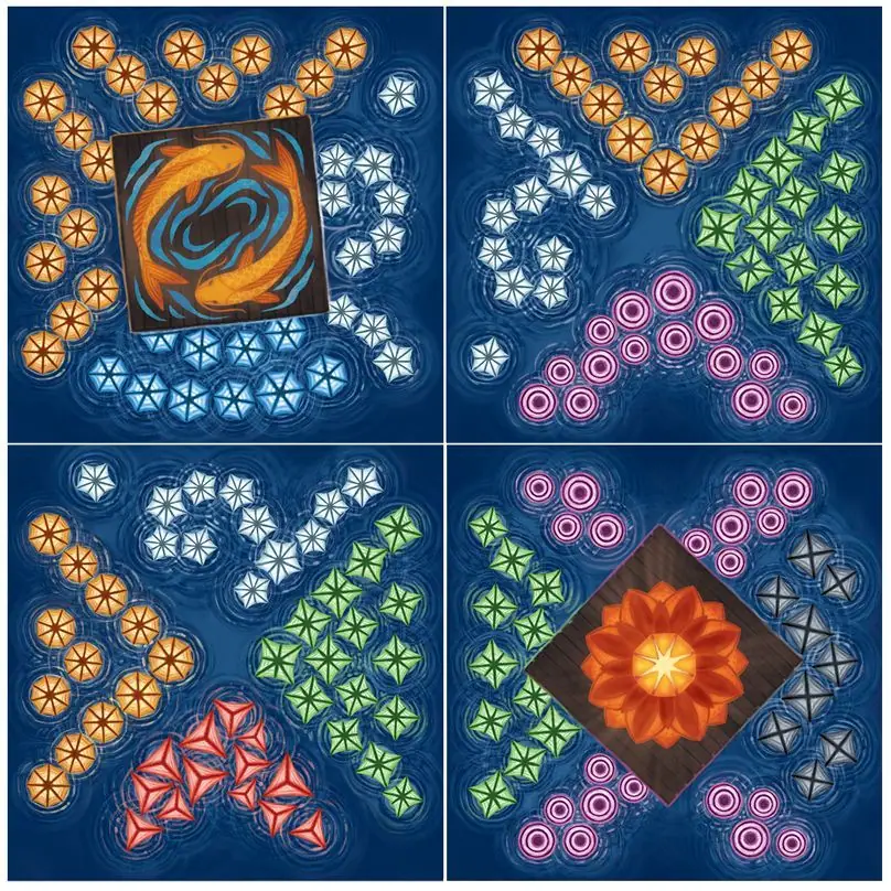 Four lake tiles