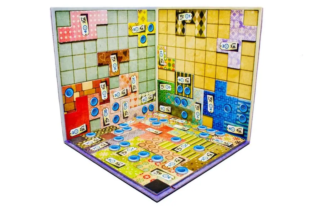 A Patchwork-Tetris mashup diorama