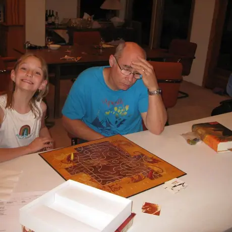 My 9-year-old teaching her Grandpa.