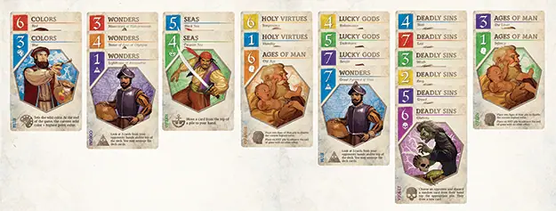 Game card categories