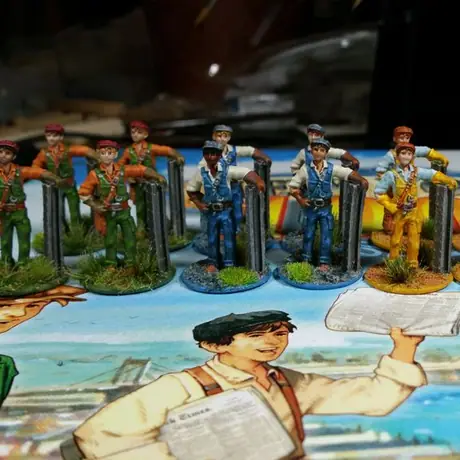 Painted worker miniatures