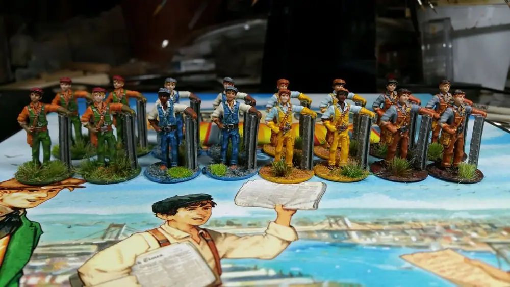 Painted worker miniatures