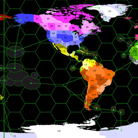 Custom 82"x40" map, with over 230 territories.