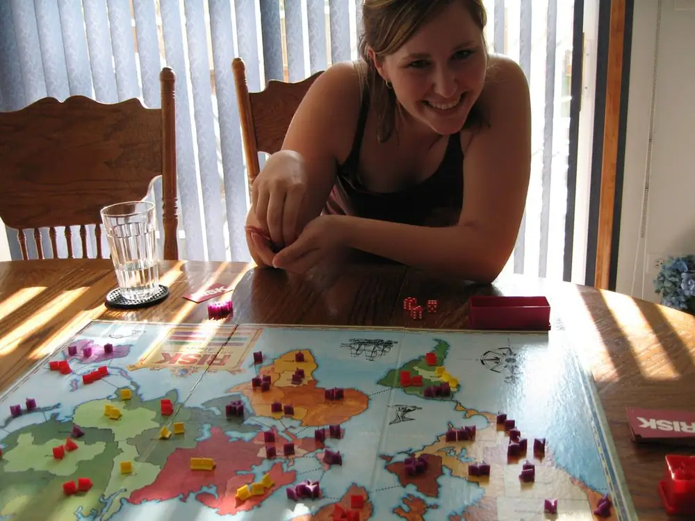 It doesn't look it, but my wife is a vicious Risk player.