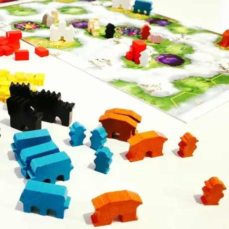 Wooden animals in the game