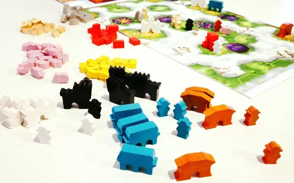 Wooden animals in the game