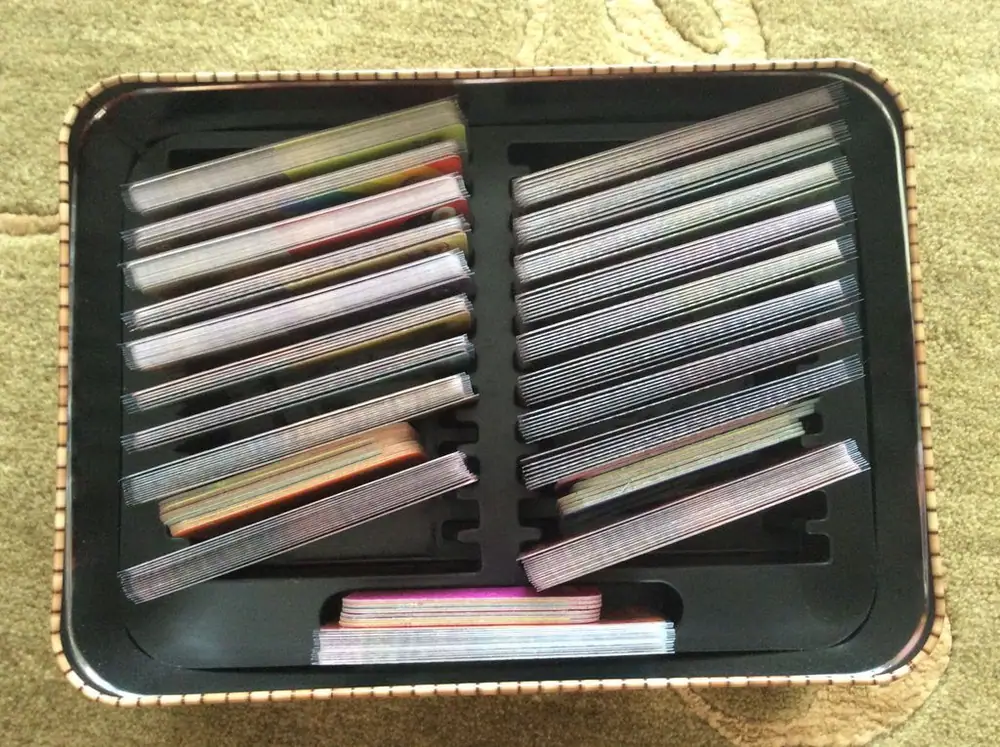 Sleeved cards in original insert