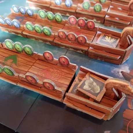 Ships laden with goods