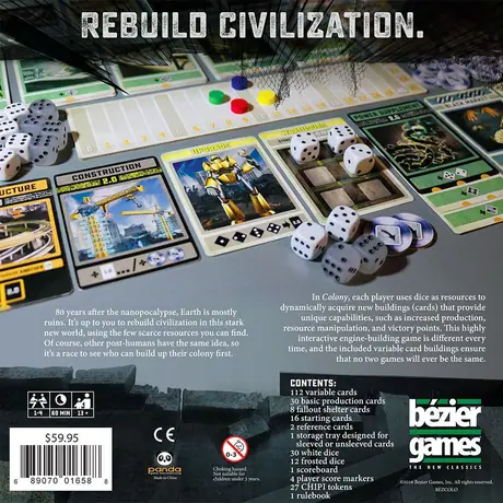 The back of the Colony box