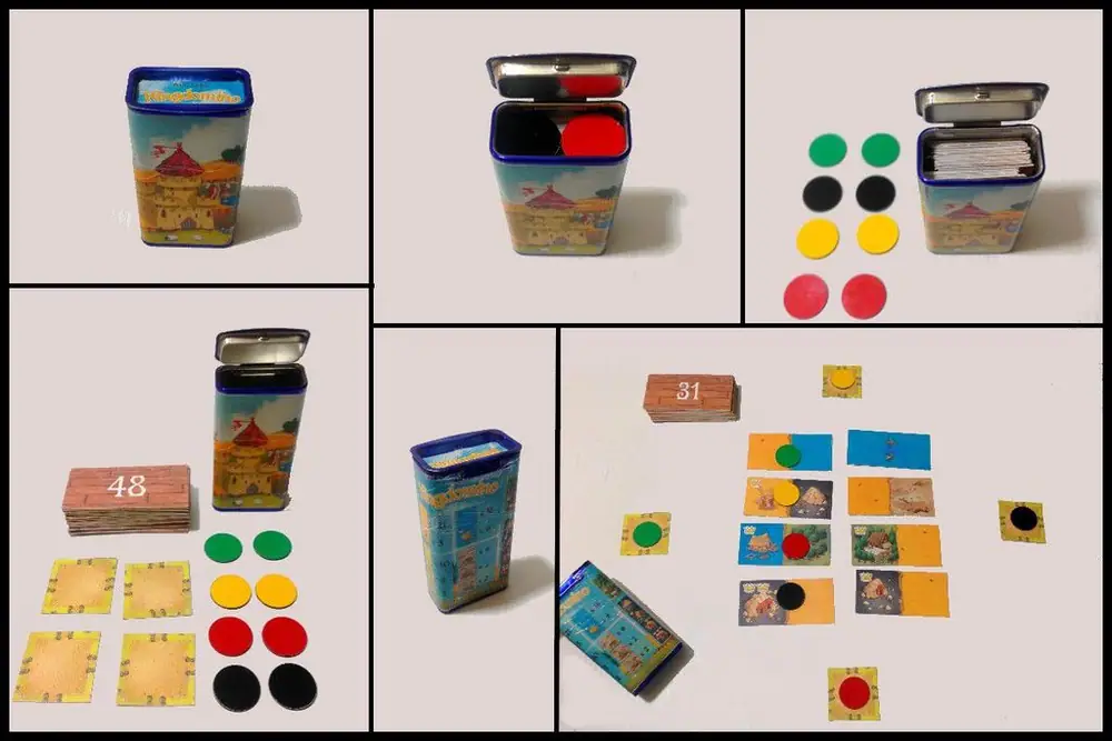 Kingdomino in Excel mint tin