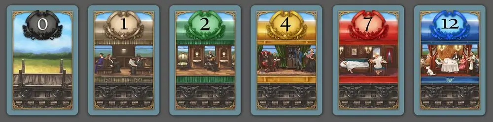 First Class: Unterwegs im Orient Express, Hans im Glück, 2016 — sample cards (image provided by the publisher)