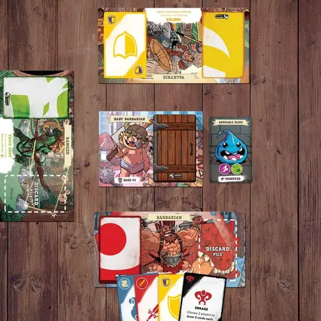 Mockup of game on table