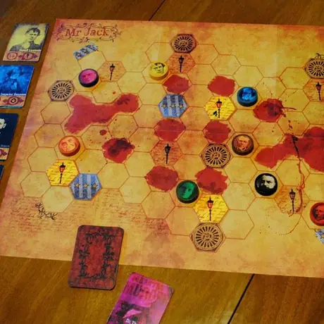 My remade board and pieces setup.