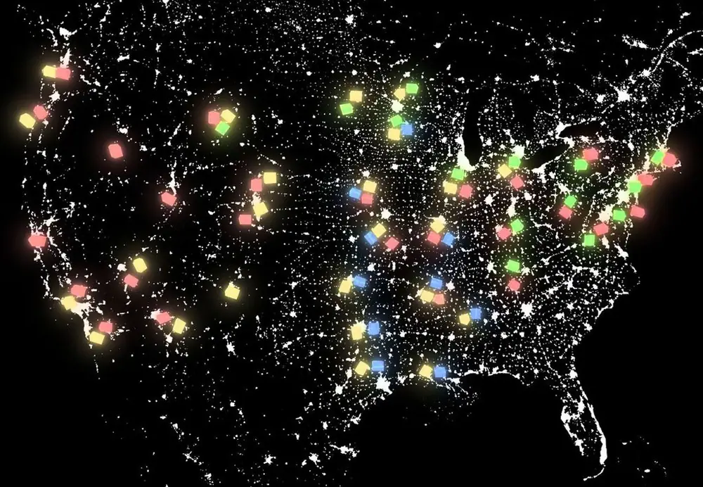 Power Grid at Night