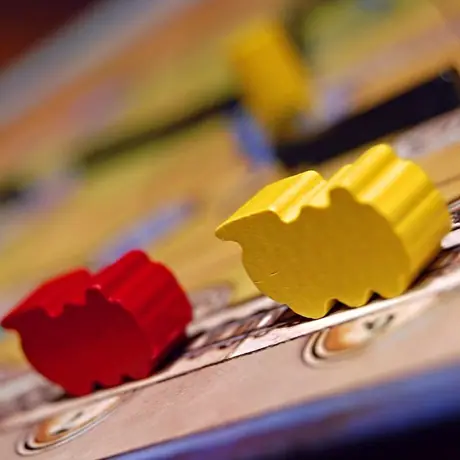 Close up of scoring trains.
