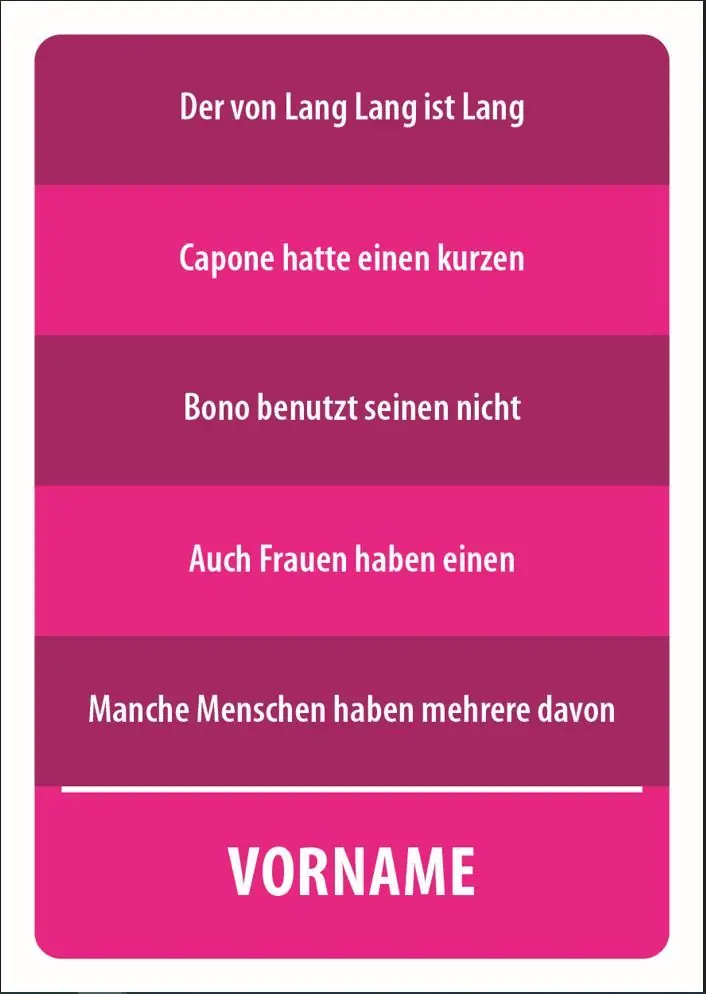 Card example from German edition