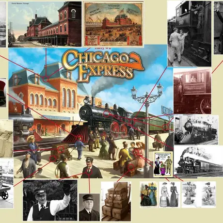 A look behind the scenes – showing part of researching and development of the Chicago Express cover