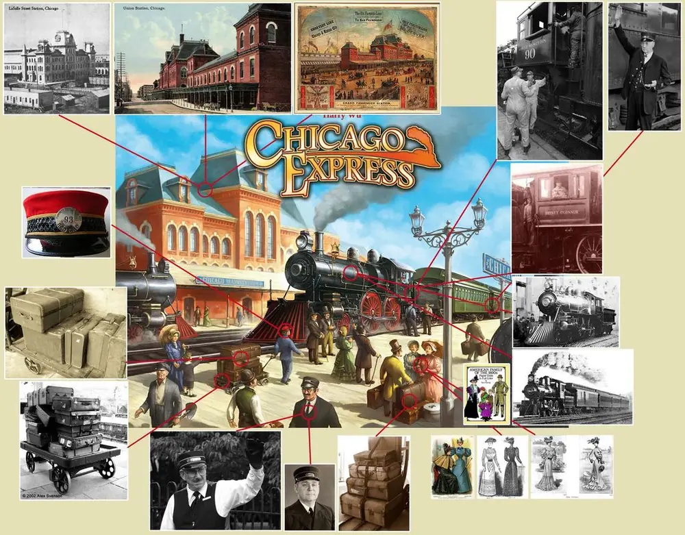 A look behind the scenes – showing part of researching and development of the Chicago Express cover