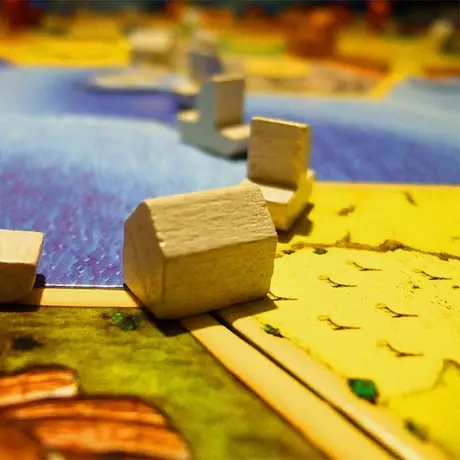 A settlement on a new land shore.