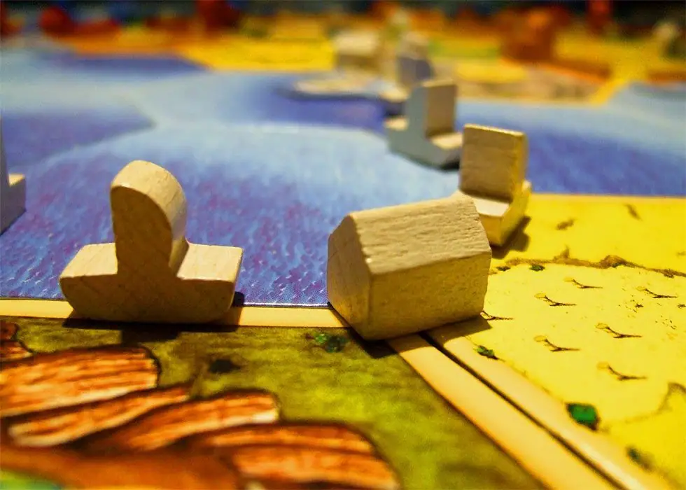 A settlement on a new land shore.