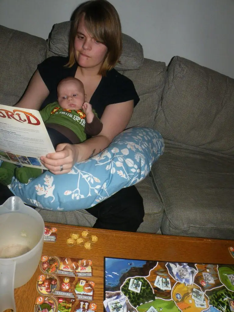 New family seems very engaged in the new game.