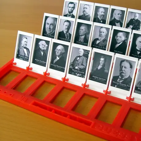 Custom Guess Who - US Presidents. Presidents cards cut and installed.