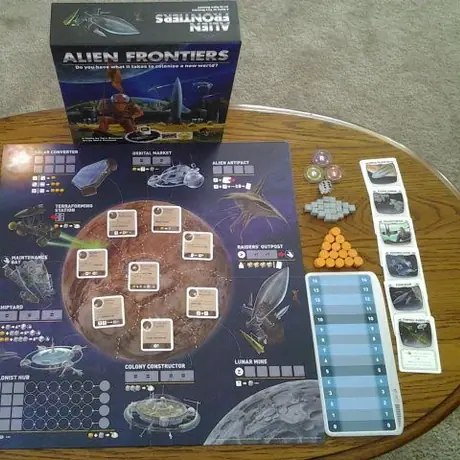 Alien Frontiers with all the components.