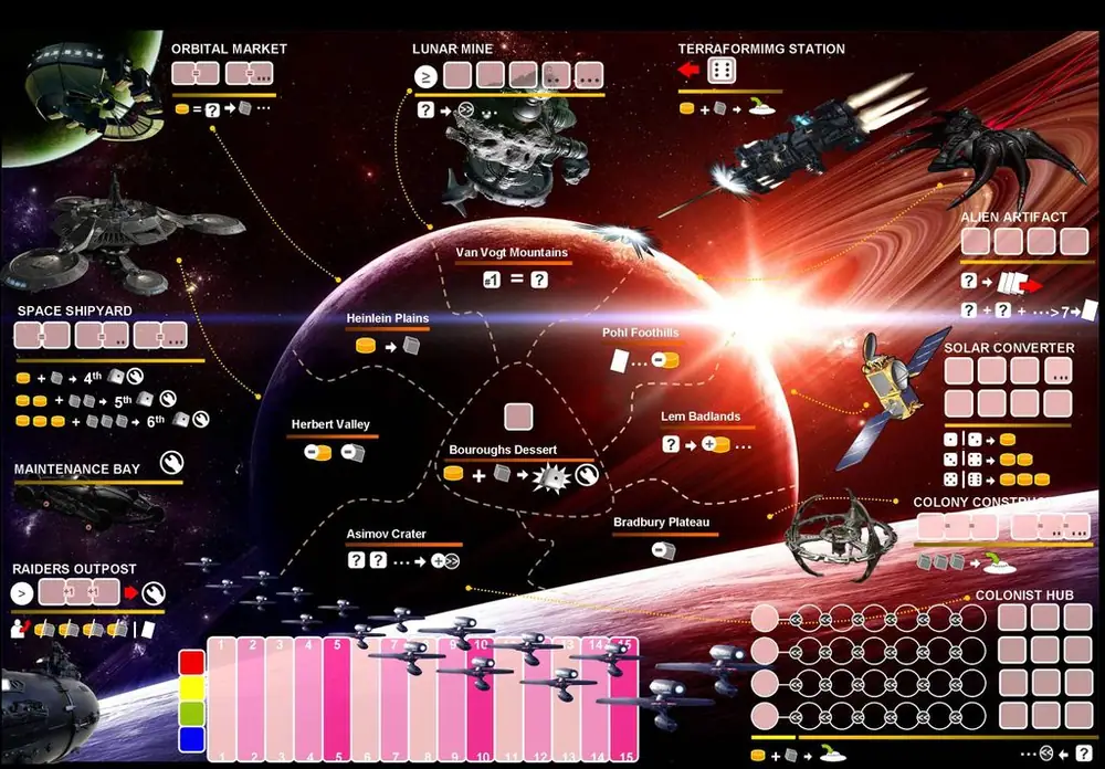 Alien Frontiers "The Ring Planet Version" - Homemade Board