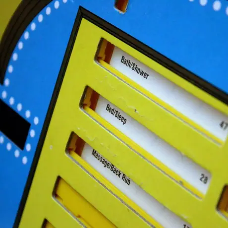 Closeup of the survey board