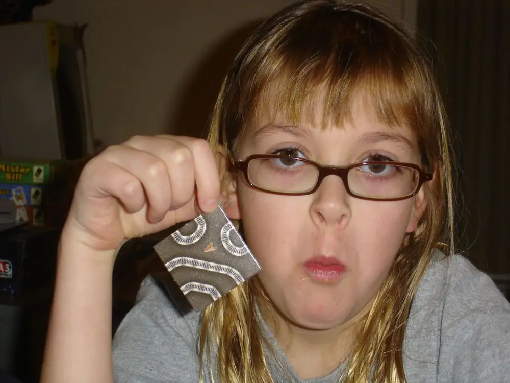 Madeline and the "sad face" tile.