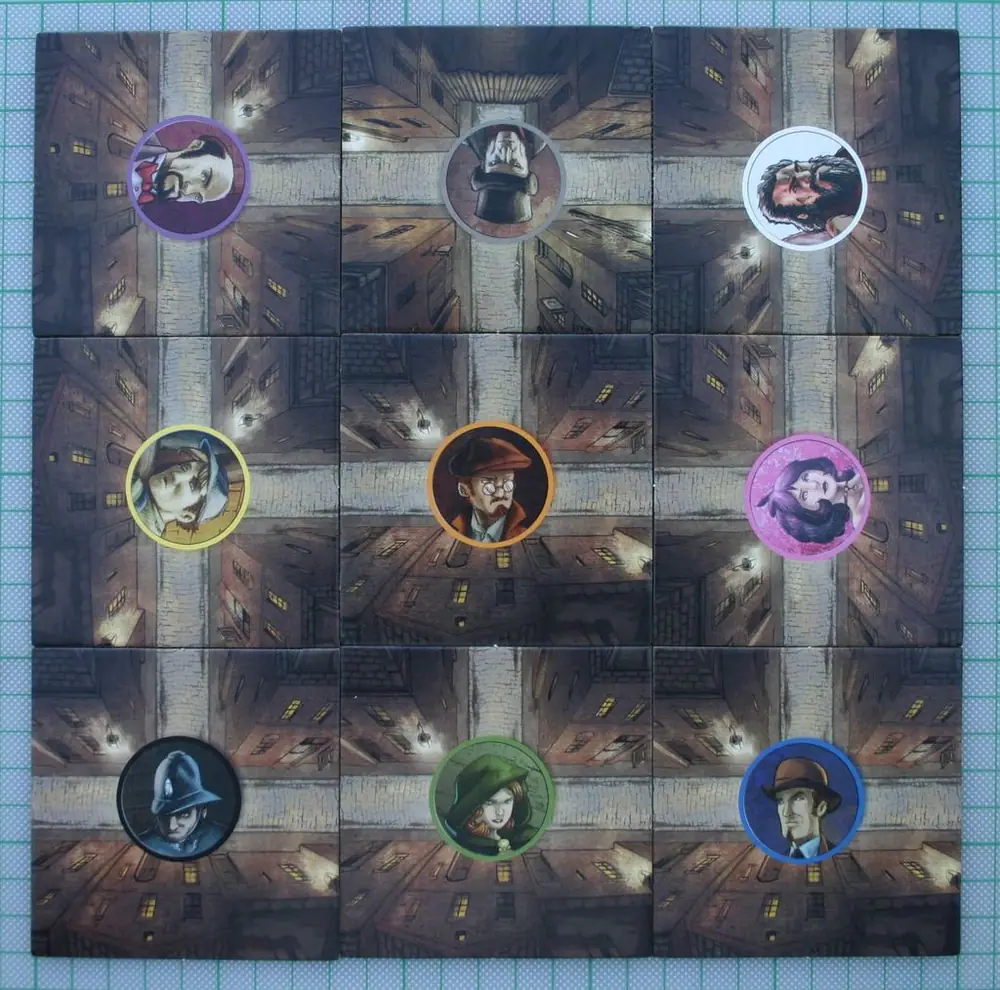 Tiles of the Whitechapell area including all the suspects!