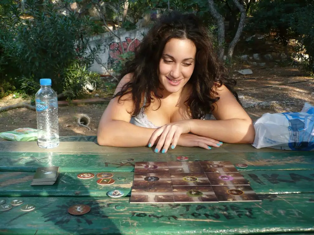 Playing on the park.
