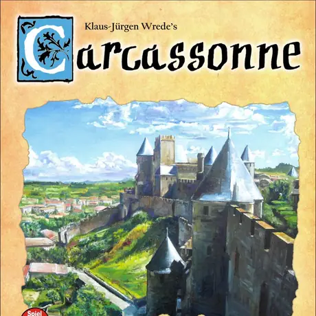 I did a painting of Carcassonne (the actual town) for a friend, and I thought it'd be fun to make a cover design out of it.