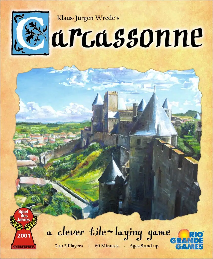 I did a painting of Carcassonne (the actual town) for a friend, and I thought it'd be fun to make a cover design out of it.