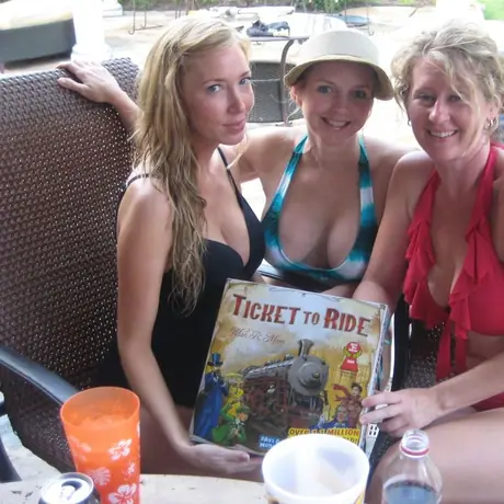 Poolside gaming session.  Red River Gamers, Shreveport, Louisiana